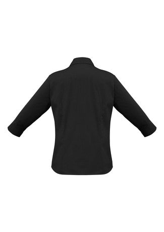 LPLB7300 MANAGER LADIES 3/4 SHIRT - BLACK