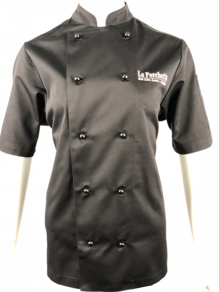 LPN5CJ2 CHEF JACKET S/SLEEVE - BLACK